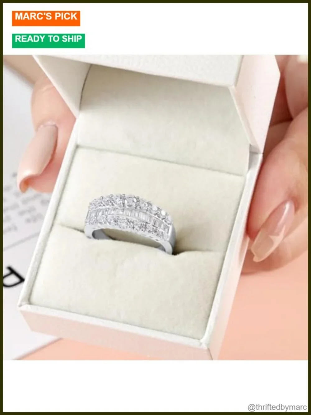 Wide Moissanite Eternity Band 925 Sterling Silver Wedding Ring